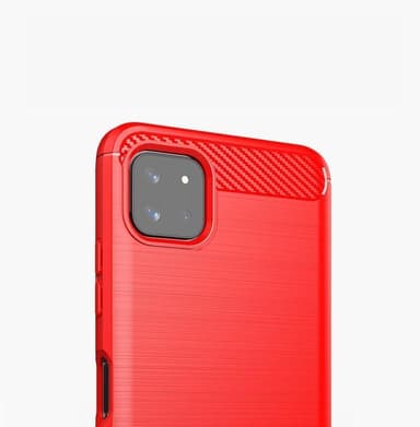 SKALO Samsung A22 5G Armor Carbon Stöttåligt TPU-skal - Röd