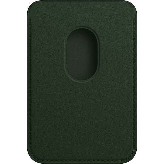 iPhone plånbok i läder med  MagSafe (sequoia green)