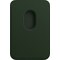 iPhone plånbok i läder med  MagSafe (sequoia green)