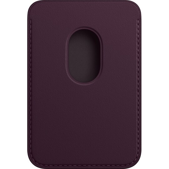 iPhone plånbok i läder med  MagSafe (dark cherry)