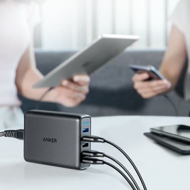 Anker PowerPort 5 multi-port USB-A laddare (svart)