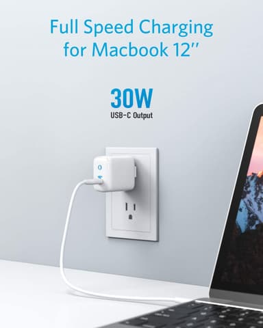 Anker PowerPort III mini 30W USB-C laddare (vit)