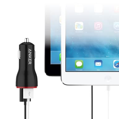 Anker PowerDrive 2 24W Dual USB billaddare (svart)