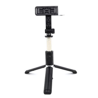Stativ / tripod till mobiltelefon med Bluetooth och belysning, Svart