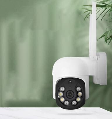 Övervakningskamera PTZ Wifi utomhuskamera Vit