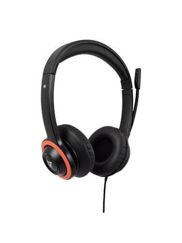 V7 HU540E, Headset, Huvudband, Kontor/callcenter, Svart, Röd, Svart,