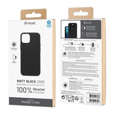 Muvit RECYCLETEK Soft Apple iPhone 13 Pro Sort