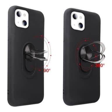 iPhone 13 Mini Hybrid skal med Finger Ring - Mörk Blå