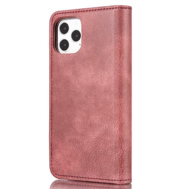 DG.MING iPhone 13 Pro Split Läder Plånboksfodral - Röd