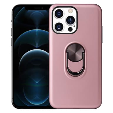 iPhone 13 Pro Max Hybrid skal med Finger Ring - Rose Gold