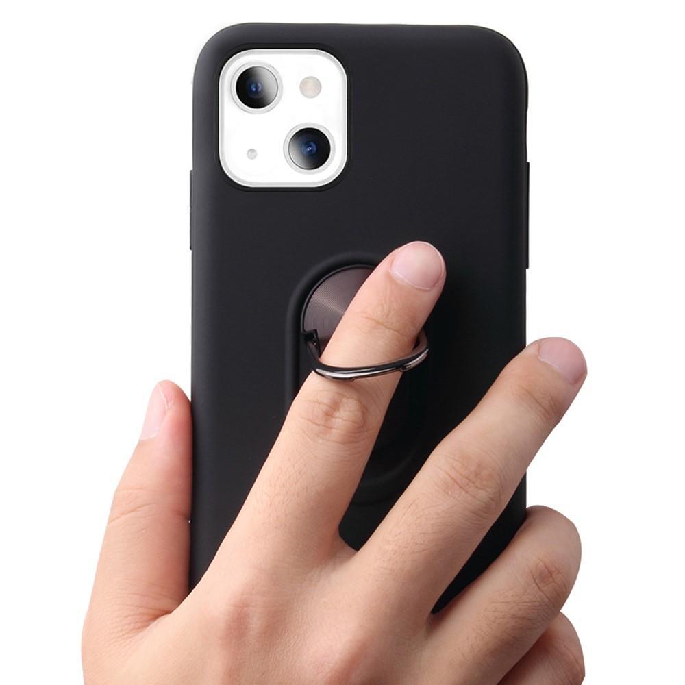 iPhone 13 Mini Hybrid skal med Finger Ring - Svart