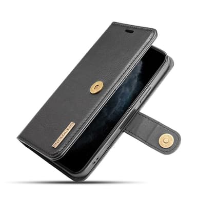 DG.MING iPhone 13 Split Läder Plånboksfodral - Svart