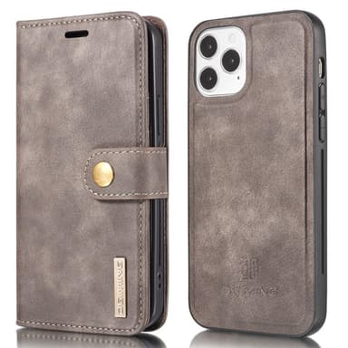 DG.MING iPhone 13 Mini Split Läder Plånboksfodral - Coffee