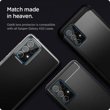 Spigen Samsung Galaxy A52/A52s 5G Kameralinsskydd Glas.tR Optik 2-pack Svart