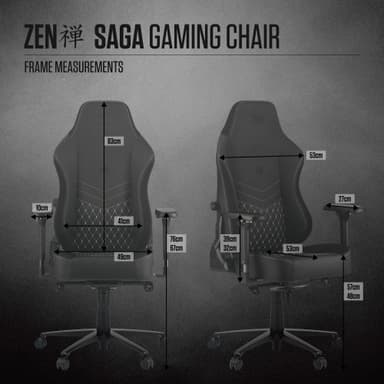 Zen Saga gamingstol  (svart)