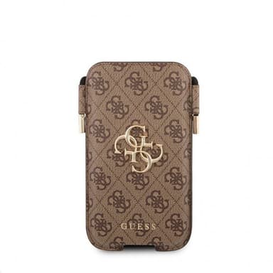 Guess Pouch Script Logo Small/Medium Brun