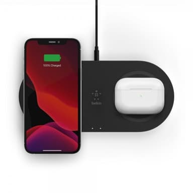 Belkin Trådlös Laddare BOOST CHARGE 15W Dual Wireless Charging Pads Svart
