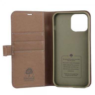 Onsala iPhone 13 Pro Max Fodral ECO Wallet Brun