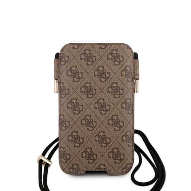 Guess Pouch Script Logo Small/Medium Brun