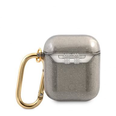 Guess AirPods (1/2) Skal Glitter Case Svart