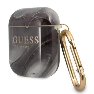 Guess AirPods (1/2) Skal Shiny Marble Svart