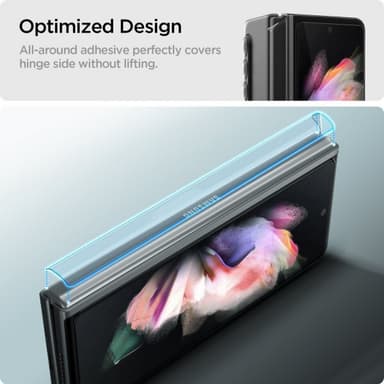 Spigen Samsung Galaxy Z Fold3 Skärmskydd GLAS.tR FC + Hinge Film