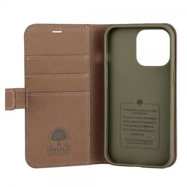 Onsala iPhone 13 Pro Fodral ECO Wallet Brun
