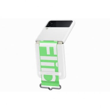 Samsung Z Flip3 silikonfodral med rem (vitt)