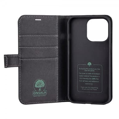Onsala iPhone 13 Pro Fodral ECO Wallet Svart
