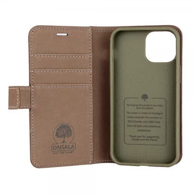 Onsala iPhone 13 Mini Fodral ECO Wallet Brun