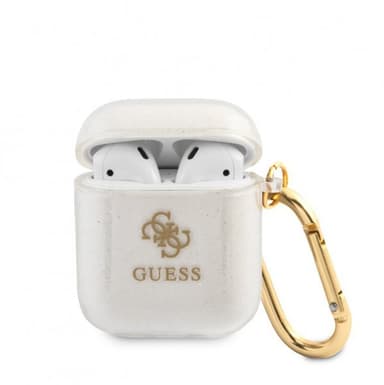 Guess AirPods (1/2) Skal Glitter Case Transparent