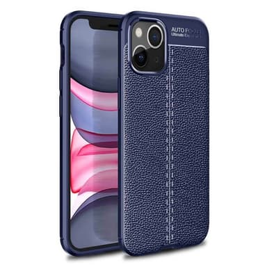 Läder mönstrat TPU skal Apple iPhone 13  - Blå