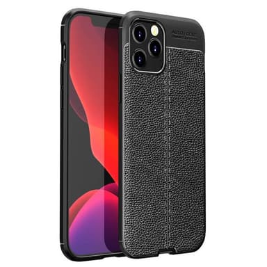 Läder mönstrat TPU skal Apple iPhone 13 Pro Max  - Svart