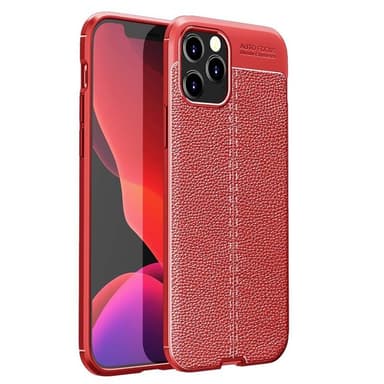 Läder mönstrat TPU skal Apple iPhone 13 Pro Max  - Röd