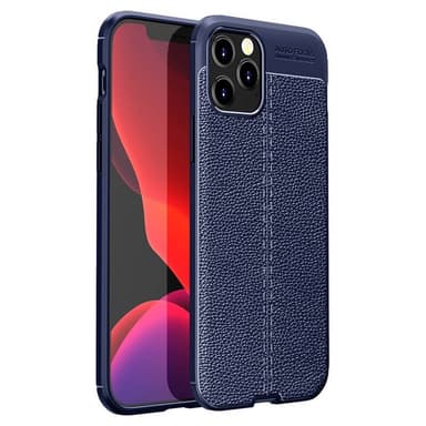 Läder mönstrat TPU skal Apple iPhone 13 Pro Max  - Blå