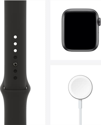 Apple Watch Series 6 40mm GPS (space gray alu/svart sportarmband)