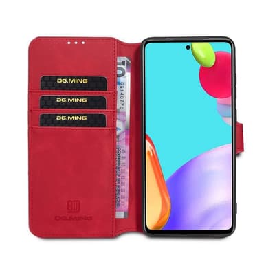DG-Ming mobilplånbok 3-kort Samsung Galaxy A52s 5G  - Röd