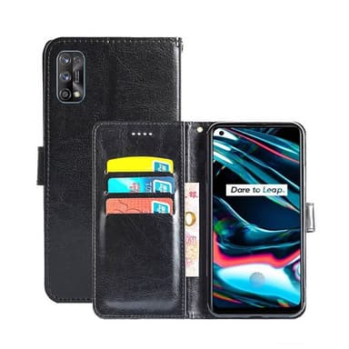 Mobilplånbok 3-kort Realme 7 Pro 4G  - Svart