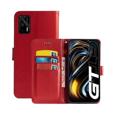 Mobilplånbok 3-kort Realme GT 5G  - Röd