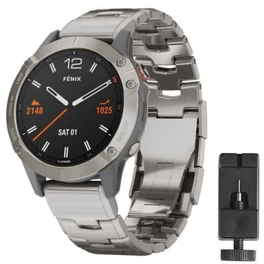 Armband titan Garmin Fenix 6X - Silver