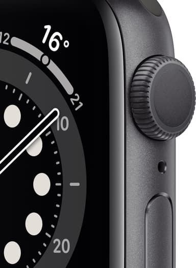 Apple Watch Series 6 40mm GPS (space gray alu/svart sportarmband)