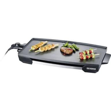 Severin KG 2397 Bord Elektrisk grill med manuell temperaturinställning Rostfritt stål (borstat), Svart