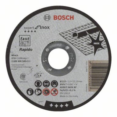 Separationspår rakt 115 mm 22.23 mm Bosch Accessories