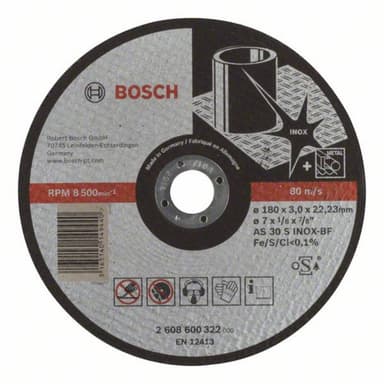 Separationspår rakt 180 mm 22.23 mm Bosch Accessories