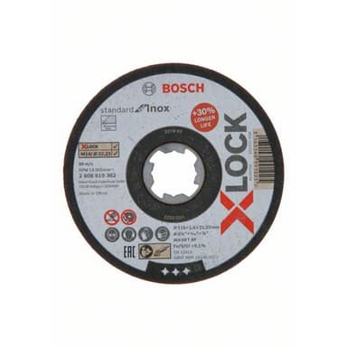 Separationspår rakt 115 mm Bosch Accessories X-LOCK