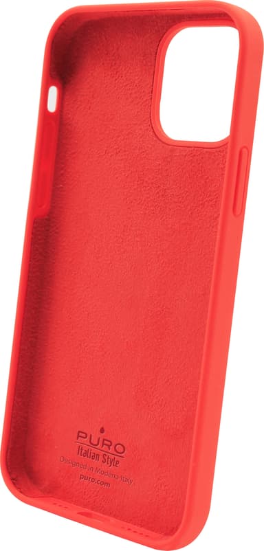 Puro Icon silikonfodral för iPhone 13 (röd)