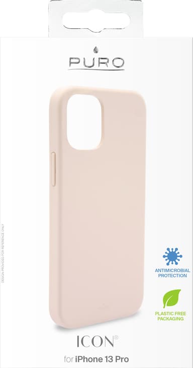 Puro Icon silikonfodral för iPhone 13 Pro (svart)