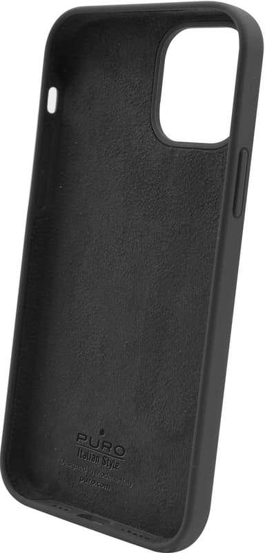 Puro Icon silikonfodral för iPhone 13 (svart)