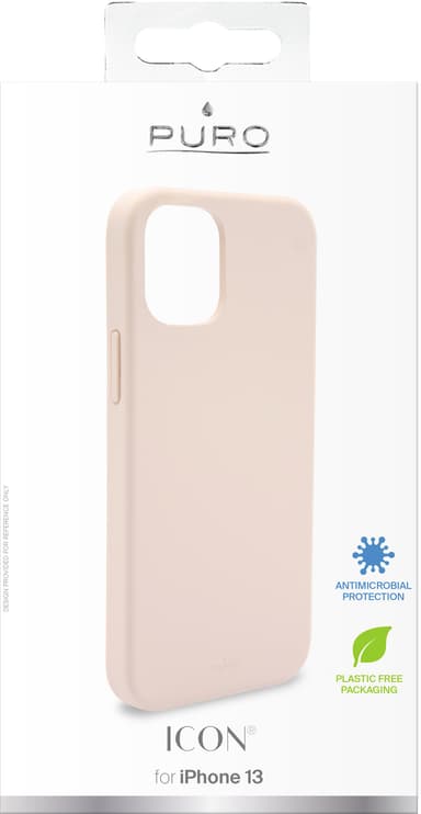Puro Icon silikonfodral för iPhone 13 (röd)