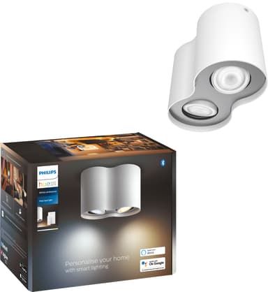 Philips Hue Pillar vit spotlight-platta 2x5W
